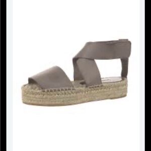 Vince leather woodsmoke Taupe platform size 10 Emilia Elise